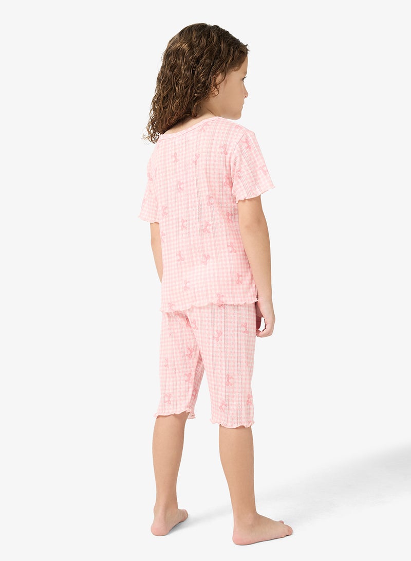 Pinata Bow Print Short Pyjamas - Image 2